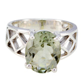 Ivy Rope-Wire Light Green Solitaire Ring Green Amethyst Green