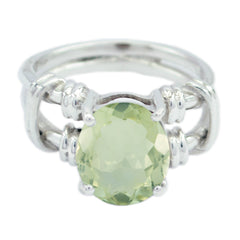 Andrea Rope-Wire Light Green Solitaire Ring Green Amethyst Green