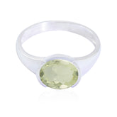 Jiwoo Trendy Light Green Solitaire Ring Green Amethyst Green