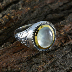 Lourdes Filigree Light Green Solitaire Ring