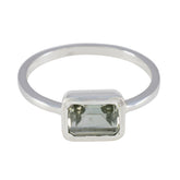 Ayesha Modern Light Green Solitaire Ring Green Amethyst Green
