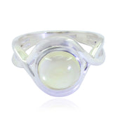 Skylar Graceful Light Green Solitaire Ring Prehnite Green