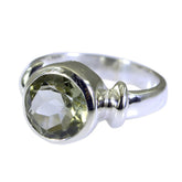 Ayesha Sophisticated Light Green Solitaire Ring Green Amethyst Green