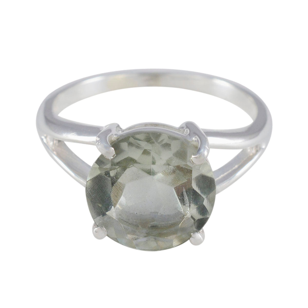 Teresa Luxurious Light Green Solitaire Ring Green Amethyst Green