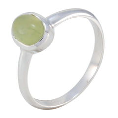 Camila Light Green Solitaire Ring in Sterling Silver