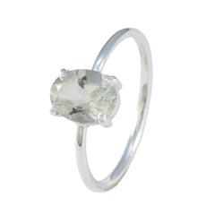 Jiwoo Glamorous Light Green Solitaire Ring