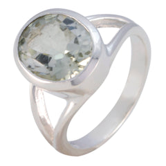 Hanna Cultural Light Green Solitaire Ring Green Amethyst Green