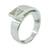 Katharina Cultural Light Green Solitaire Ring Green Amethyst Green