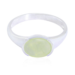 Natcha Abstract Light Green Solitaire Ring Prehnite Green