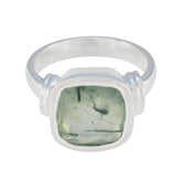 Lily Signet Light Green Solitaire Ring Prehnite Green