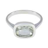 Nayara Graceful Light Green Solitaire Ring Green Amethyst Green