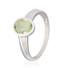 Hanna Artisan Light Green Solitaire Ring