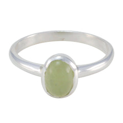 Camila Light Green Solitaire Ring in Sterling Silver
