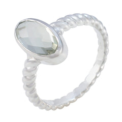 Dayana Twist Light Green Solitaire Ring