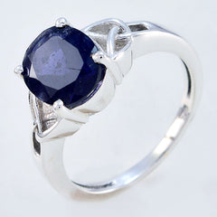 Lily Claddagh Solitaire Ring with Blue Gemstone