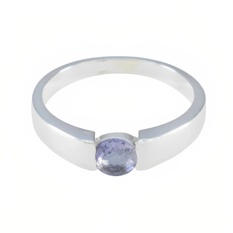 Liyana Glamorous Blue Solitaire Ring Iolite Blue