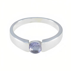 Liyana Glamorous Blue Solitaire Ring Iolite Blue