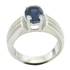 Lucia Promise Blue Solitaire Ring with Elegant Blue Gem