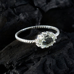 Lucia Twist Light Green Solitaire Ring