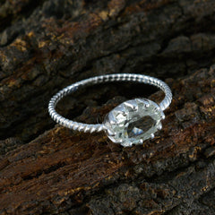 Lucia Twist Light Green Solitaire Ring