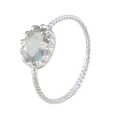 Lucia Twist Light Green Solitaire Ring