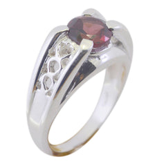 Luna Filigree Red Solitaire Ring with Elegant Design
