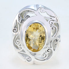 Luna Filigree Yellow Solitaire Ring