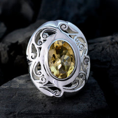 Luna Filigree Yellow Solitaire Ring