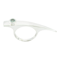 Julia Luxurious Blue Solitaire Ring Blue Topaz Blue