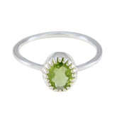 Min-seo Luxurious Green Solitaire Ring Peridot Green