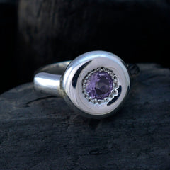 Aiko Luxurious Purple Solitaire Ring