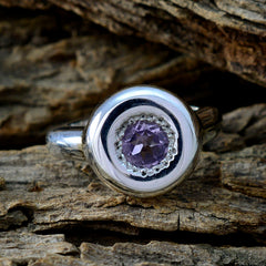 Aiko Luxurious Purple Solitaire Ring