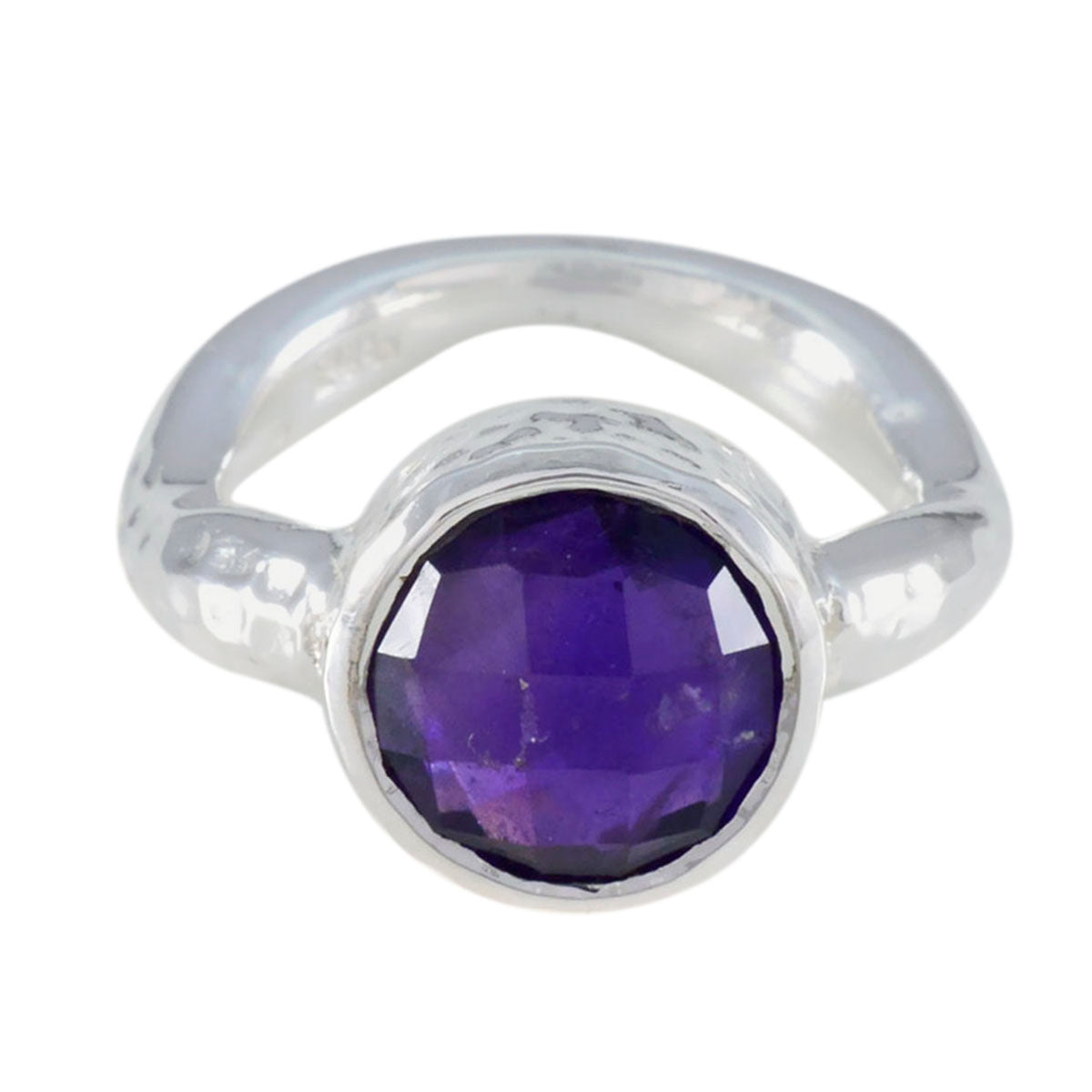 Agustina Luxurious Purple Solitaire Ring Amethyst Purple