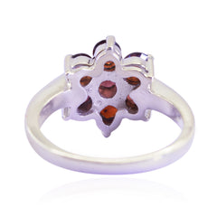 Aisha Luxurious Red Gemstone Ring Floral Design