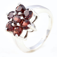 Aisha Luxurious Red Gemstone Ring Floral Design