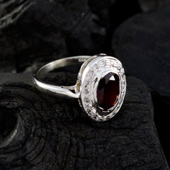 Araya Luxurious Red Halo Ring with Sparkling Stones