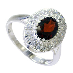 Araya Luxurious Red Halo Ring with Sparkling Stones