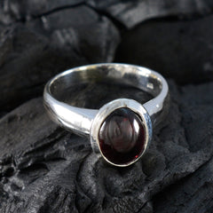 Putri Luxurious Red Solitaire Ring in Silver