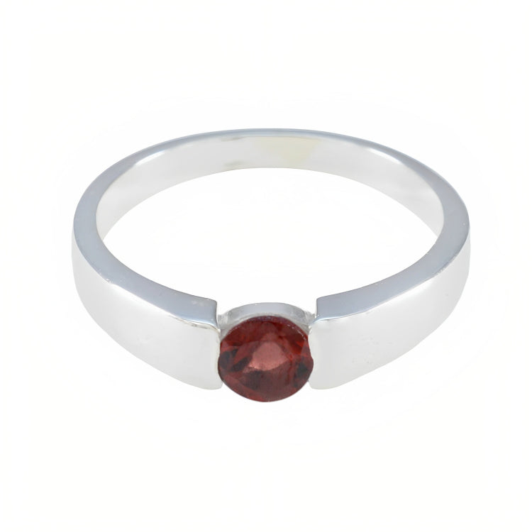 Autumn Luxurious Red Solitaire Ring Garnet Red