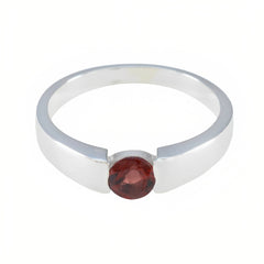 Autumn Luxurious Red Solitaire Ring Garnet Red