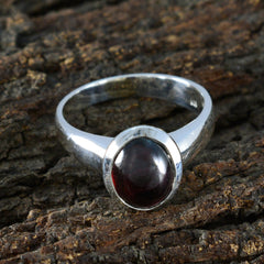 Putri Luxurious Red Solitaire Ring in Silver