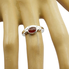 Li Lee Luxurious Red Solitaire Ring in Silver