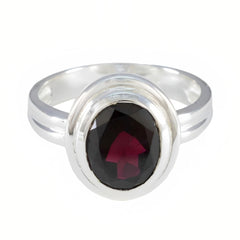 Renata Luxurious Red Solitaire Ring Garnet Red