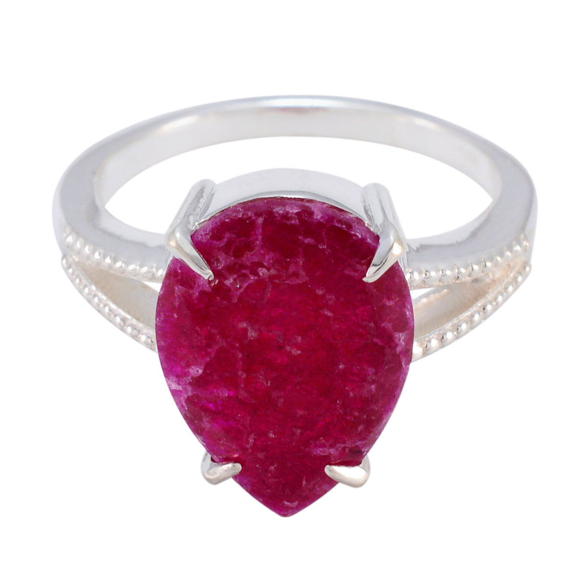 Liyana Luxurious Red Solitaire Ring Indian Ruby Red
