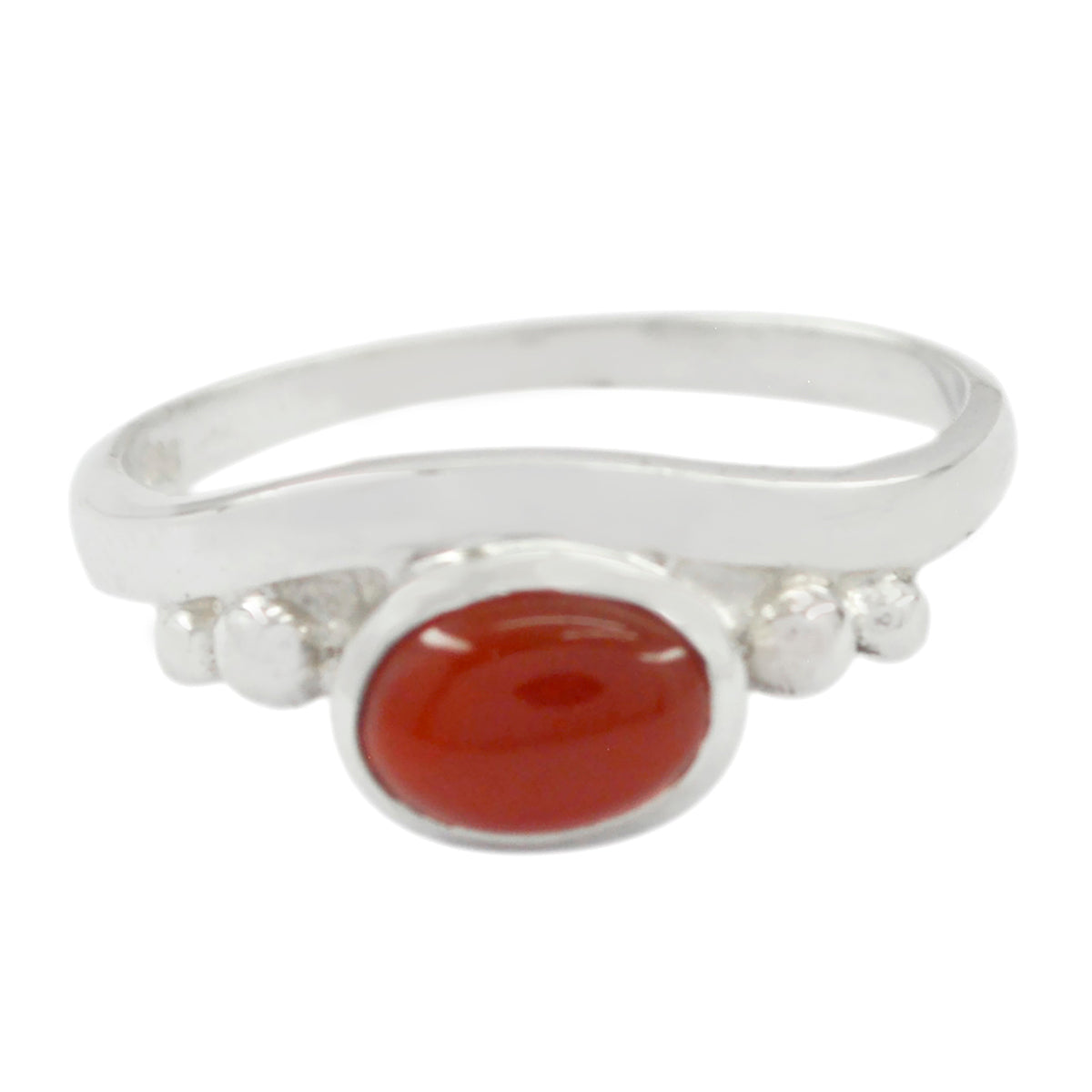 Li Lee Luxurious Red Solitaire Ring in Silver Red onyx Red