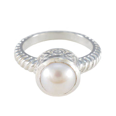 Isabelle Luxurious White Solitaire Ring Pearl White