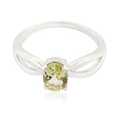 Emi Luxurious Yellow Solitaire Ring Lemon Quartz Yellow