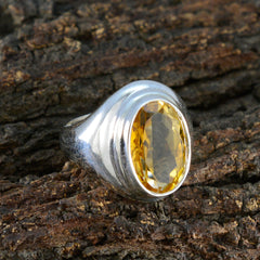 Teresa Luxurious Yellow Solitaire Ring