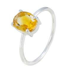 Nova Luxurious Yellow Solitaire Ring