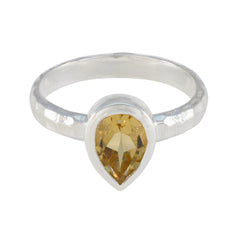 Micaela Luxurious Yellow Solitaire Ring Citrine Yellow